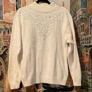 Alfred Dunner Ivory Knit Top